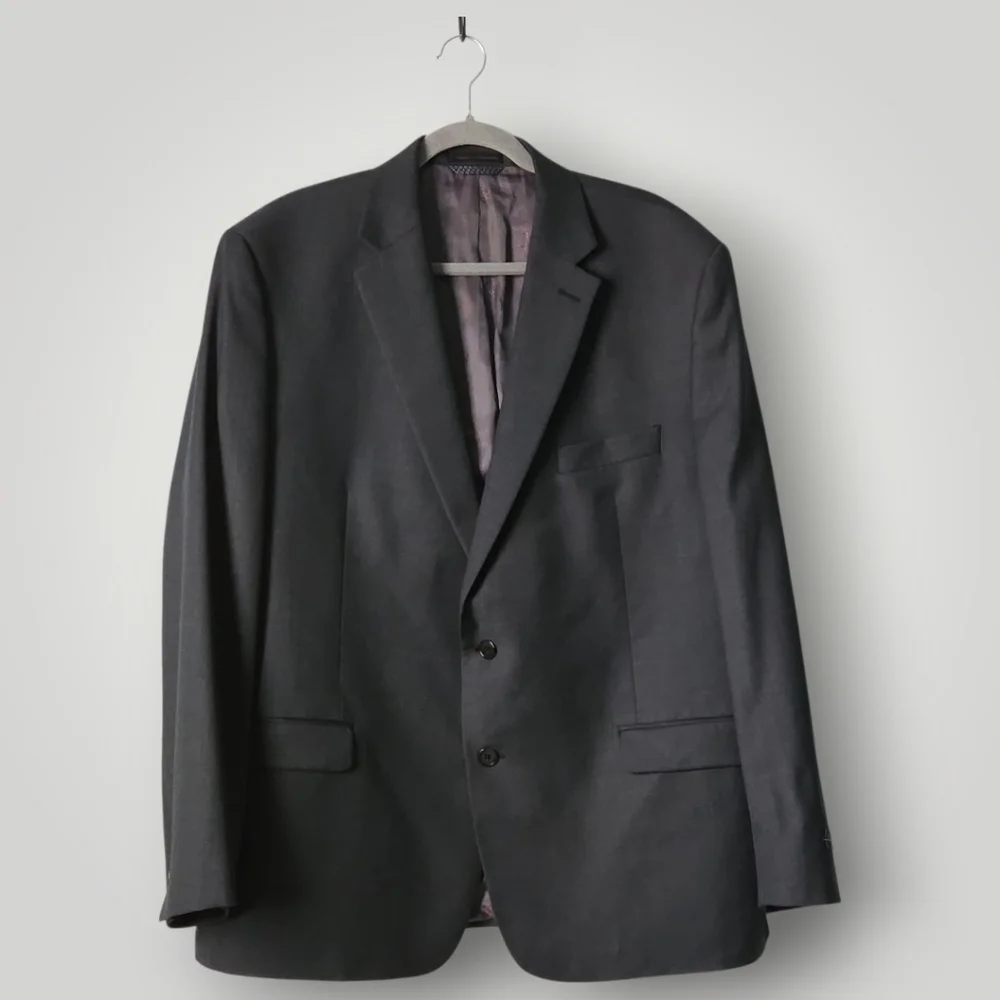 Lauren Ralph Lauren Mens 46R Charcoal Gray Wool Blazer Old Money‎ Aesthetic